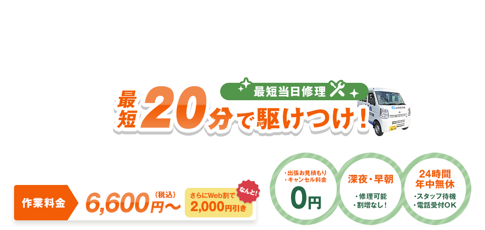 トイレの水漏れ・つまり・故障はお任せください！