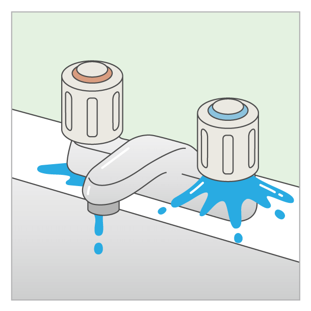 蛇口の水漏れ