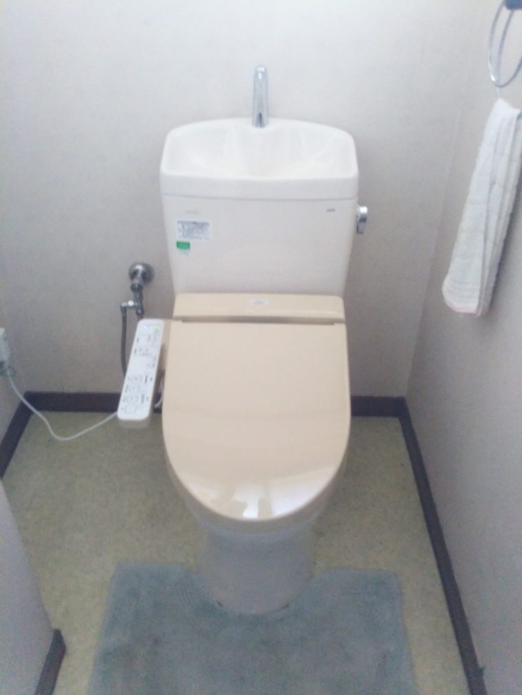 20190302_023 便器交換、手持ちウォシュレット取付 愛知県一宮市:施工実績